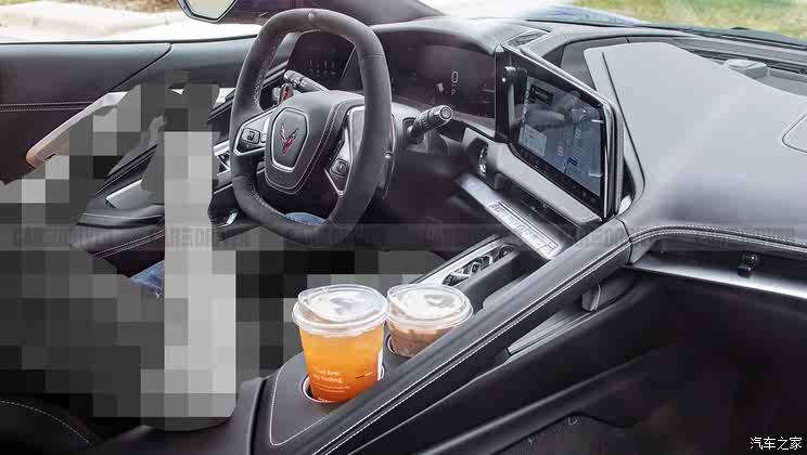 【图】配大尺寸屏幕/新增两款车身配色 2026款科尔维特C8内饰谍照