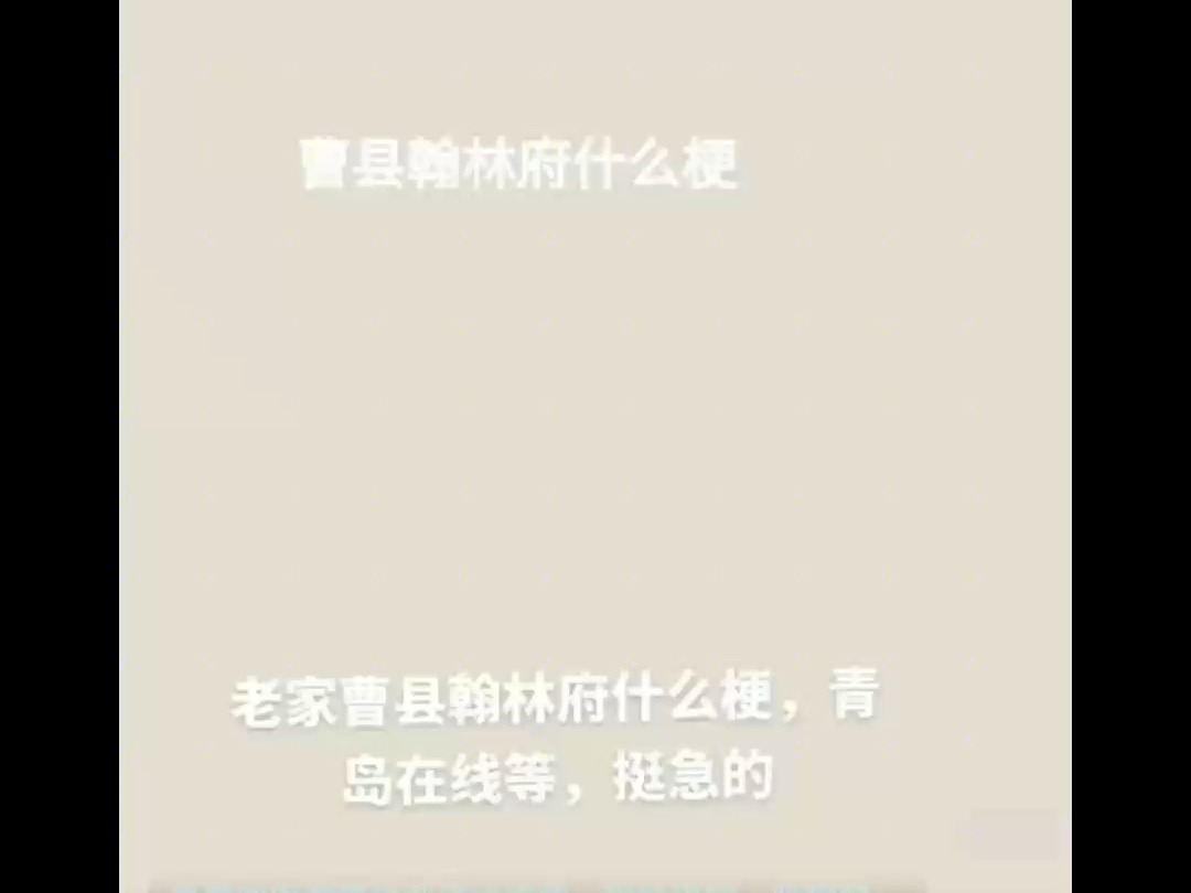 ▶突发事件,1 曹县翰林府